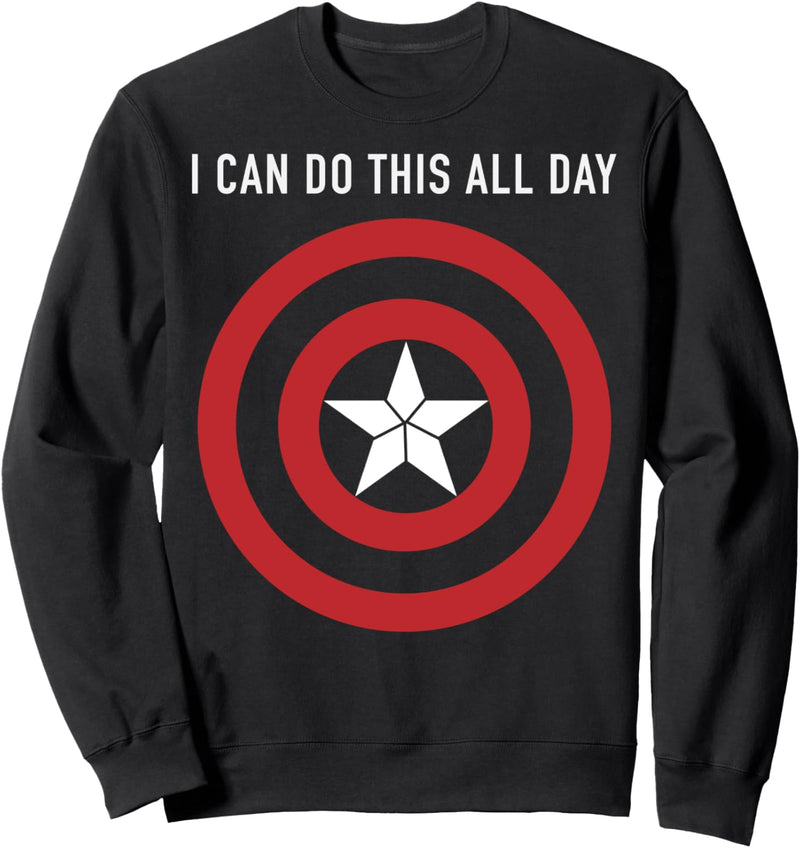 Marvel Captain America I Can Do This All Day Shield Portrait Sweatshirt