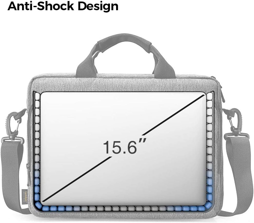 tomtoc 15,6 Zoll Laptop Tasche Schultertasche für 16" MacBook Pro, 15,6" Acer Aspire 5/Nitro 5, 15.6