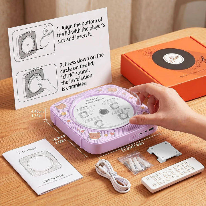 Gueray Tragbarer CD Player Tragbar : Radio CD Players Kinder CD-Player Discman mit 1800mAh Akku Laut