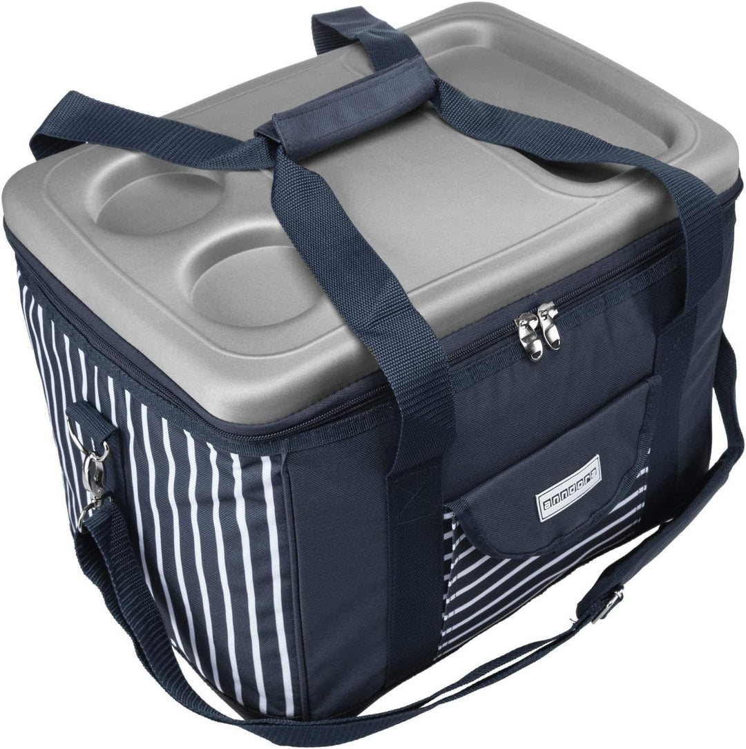 anndora Kühltasche XL 40 Liter Xl Navy Blau Weiss