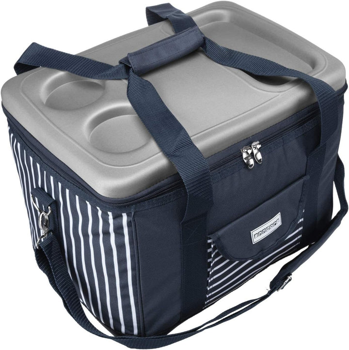 anndora Kühltasche XL 40 Liter Xl Navy Blau Weiss
