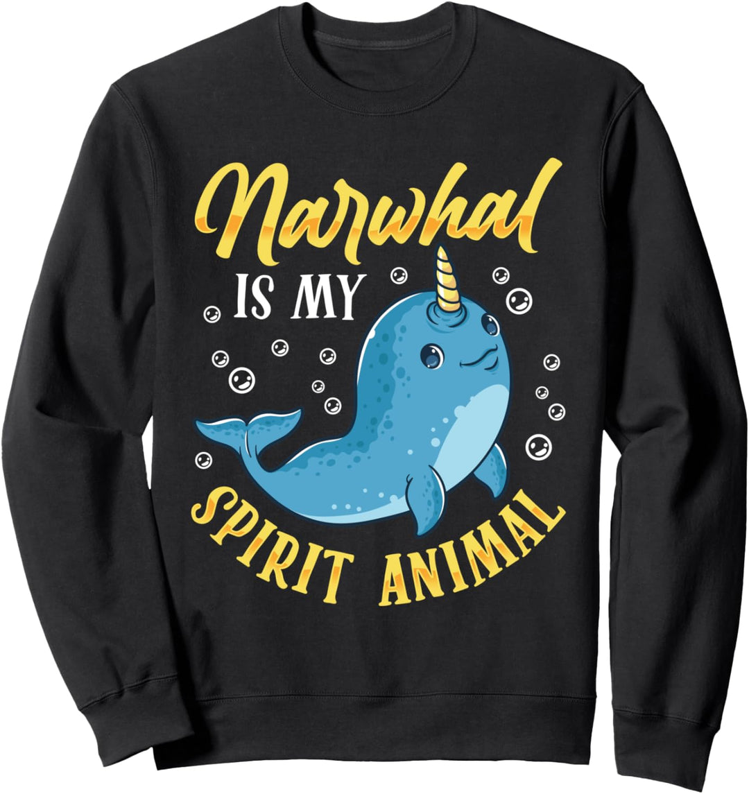 Narwhal Is My Spirit Tier Niedliches Kostüm Geschenk Mädchen Sweatshirt