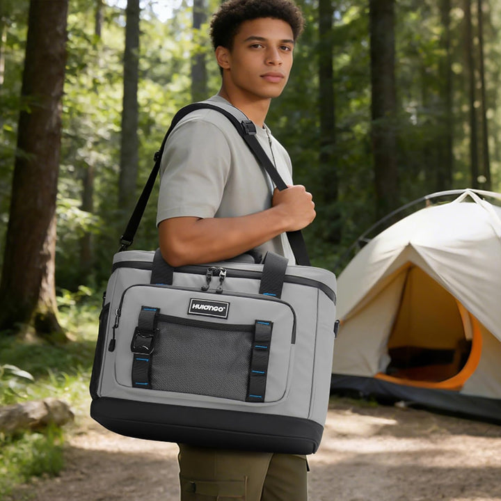 Hulongo Kühltasche, 30 L grosse isolierte Kühltasche, wasserdichte Thermotasche für Picknicks, ausla