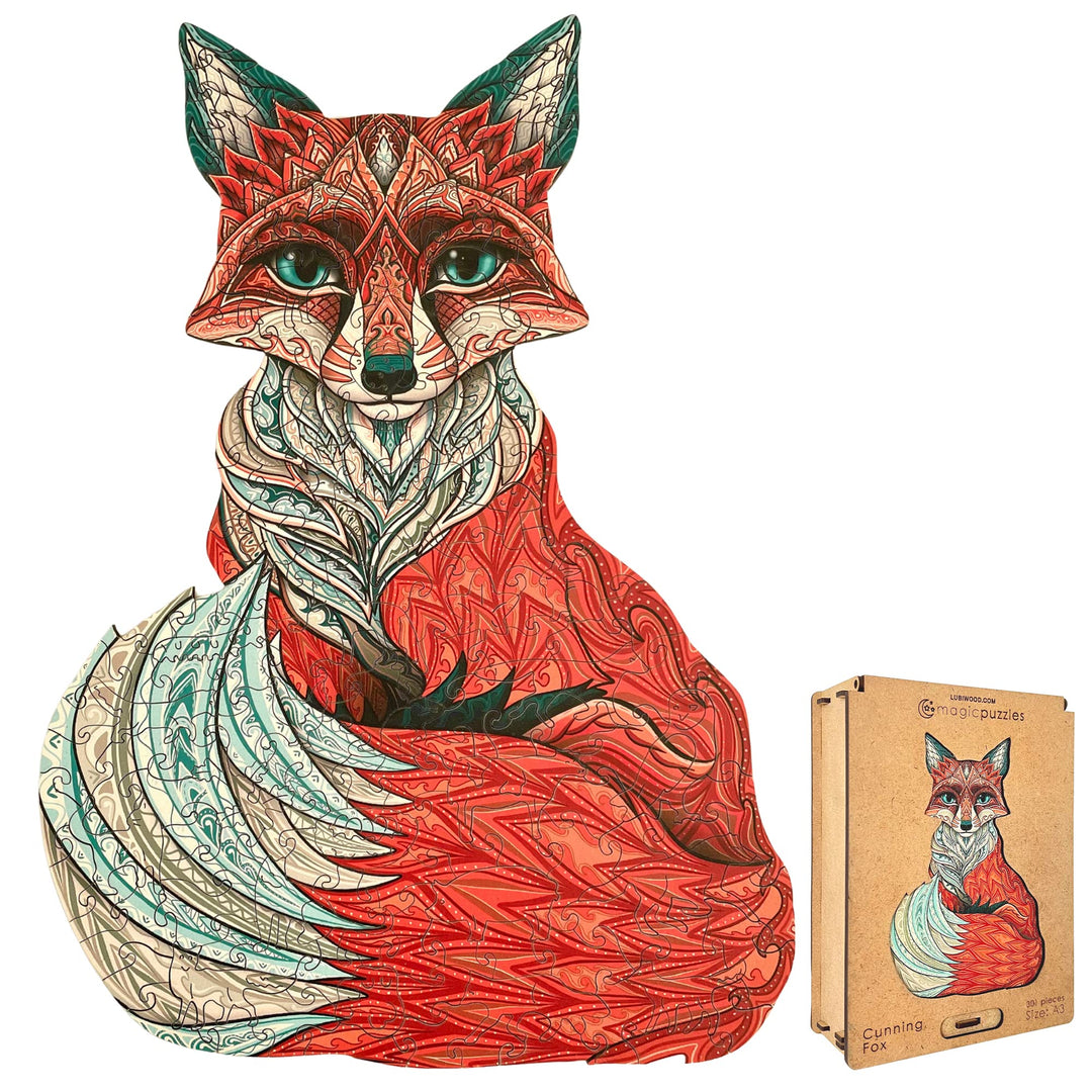 Lubiwood Verspielters Tierform-Holzpuzzle (21x15 cm) - Fördert Beobachtungsfähigkeiten und Zufrieden