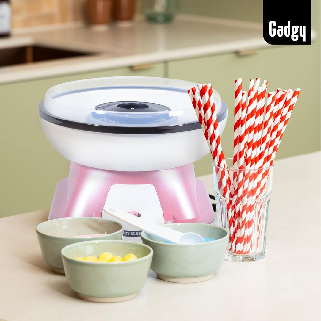 Gadgy Zuckerwattemaschine für zuhause - Zuckerwatte Maschine für Zucker oder Bonbons - Cotton Candy
