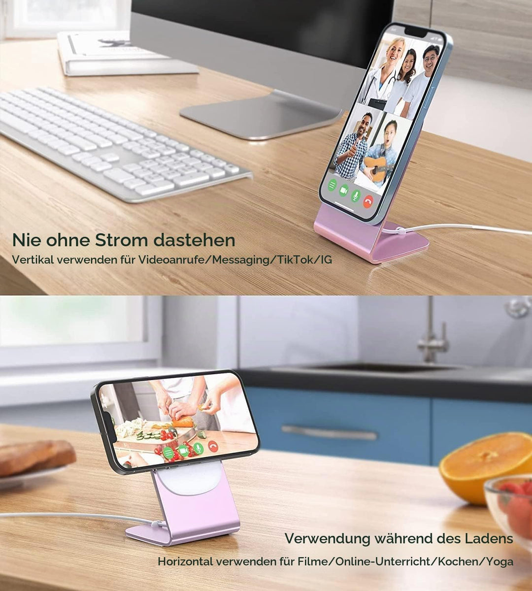 Ladegerät,Wireless Charger mit iPhone ladestation,induktive ladestation,magnetisch Induktionsladeger