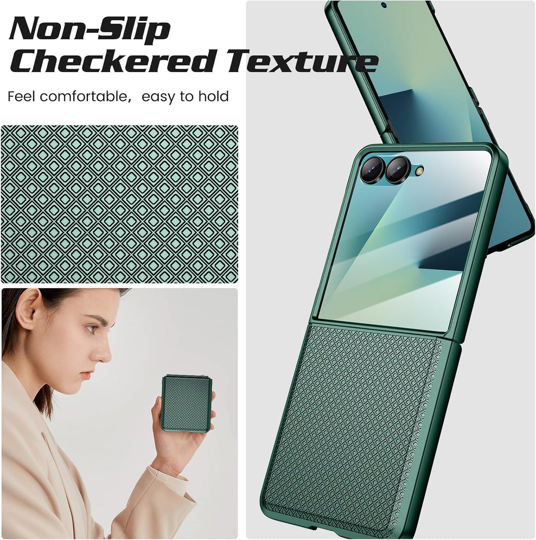 Doeshine für Samsung Galaxy Z Flip 7 Hülle [Not für Flip 7FE] mit Scharnierschutz & Displayschutzfol