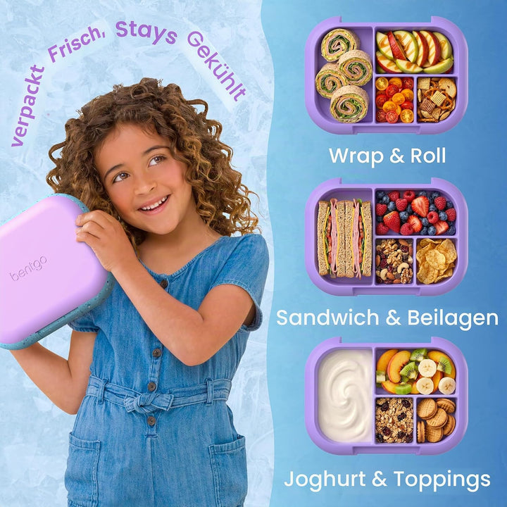 Bentgo Kids Chill Auslaufsichere Lunchbox - Inklusive wiederverwendbarem Eisbeutel hält Lebensmittel