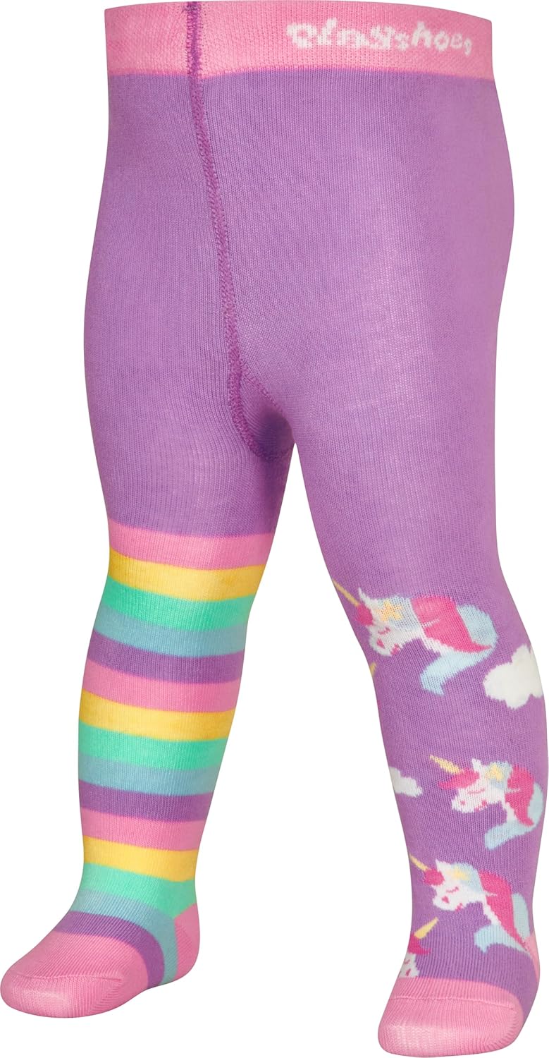 Playshoes Unisex Kinder Strumpfhose 98-104 Einhorn 2er Set, 98-104 Einhorn 2er Set