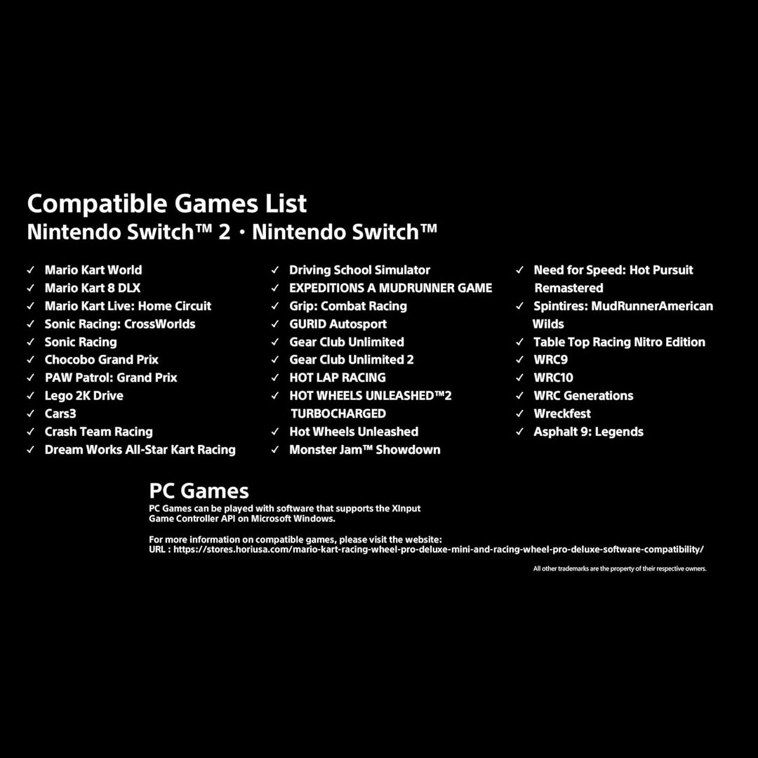 Hori Kart Racing Wheel Pro Deluxe NSW-228U Nintendo Switch/PC