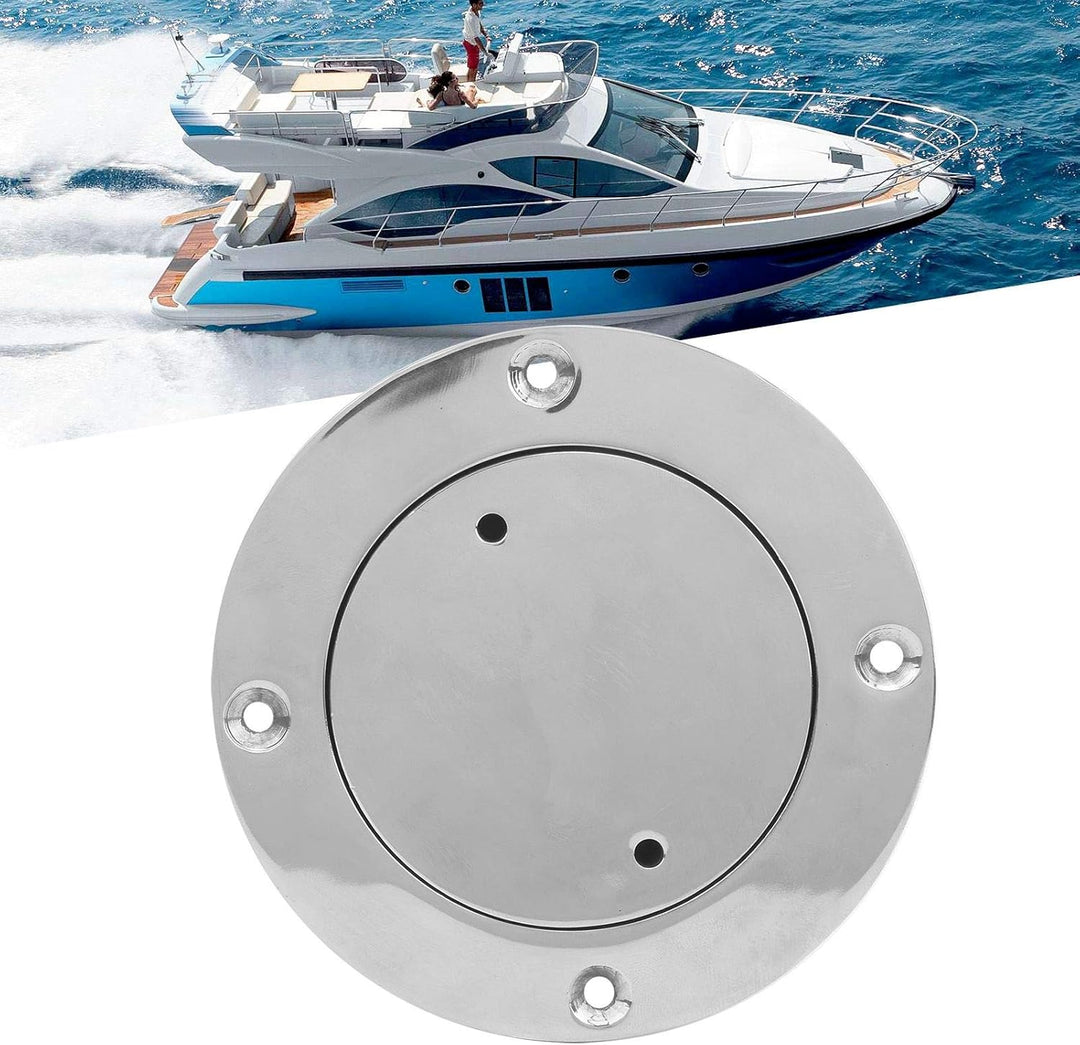 Boot Deck, 3in Edelstahl Runde Zugang Luke Abdeckung Hardware Luke mit abnehmbarem Deckel und Schlüs