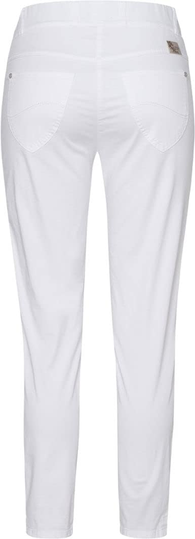 Damen Style Lavina Verkürzt Rundum Schlupf Light Summer Cotton Hose 32W / 32L Weiss, 32W / 32L Wei&#