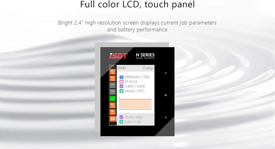 ISDT N16 Batterieladegerät Akku Ladegerät Universal LCD-Display Schnellladegerät Ladegerät für 16 Ak