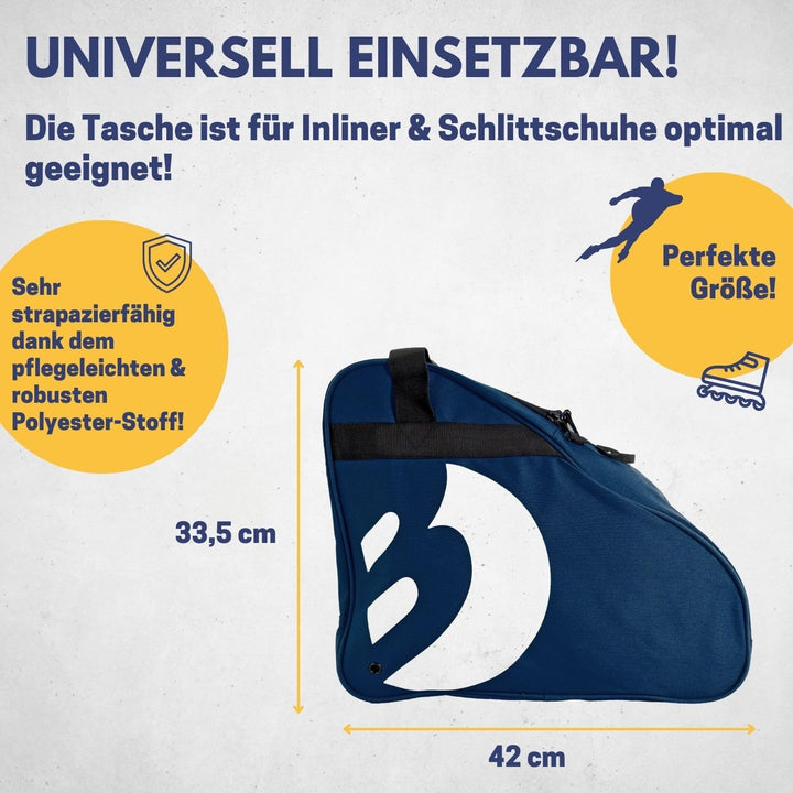 Best Sporting Tasche für Inlineskates und Schlittschuhe I Schlittschuhtasche mit verstellbarem Trage