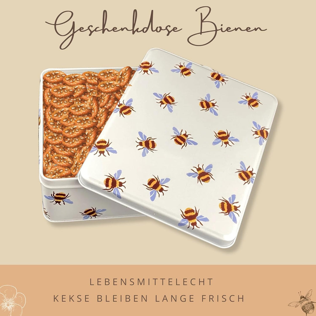 Geschenkdose Design Emma Bridgewater - Liebevoll gestaltete rechteckige Vorratsdose - Motiv Bienen -