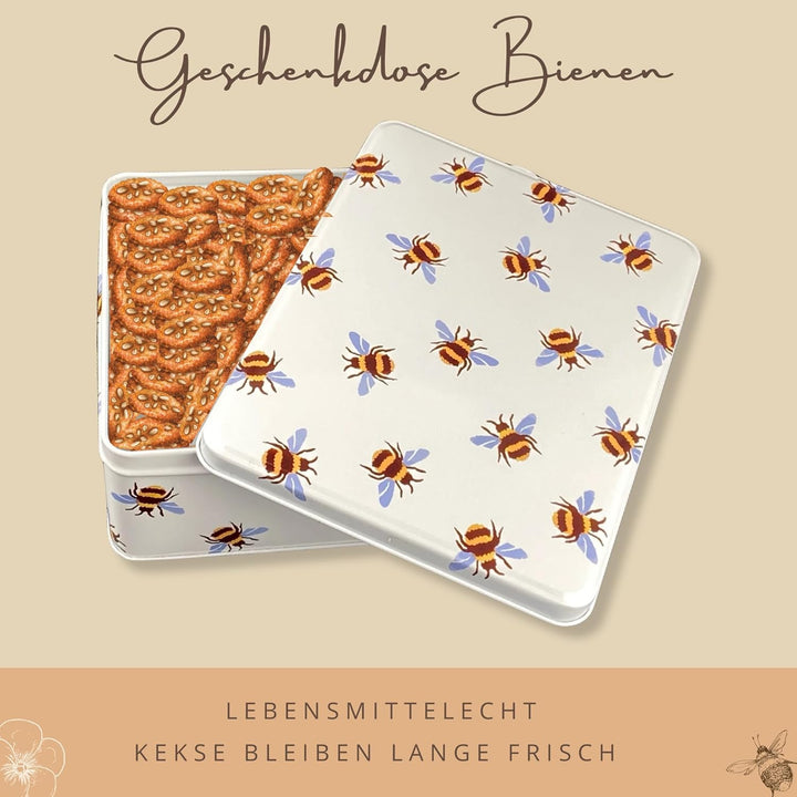 Geschenkdose Design Emma Bridgewater - Liebevoll gestaltete rechteckige Vorratsdose - Motiv Bienen -