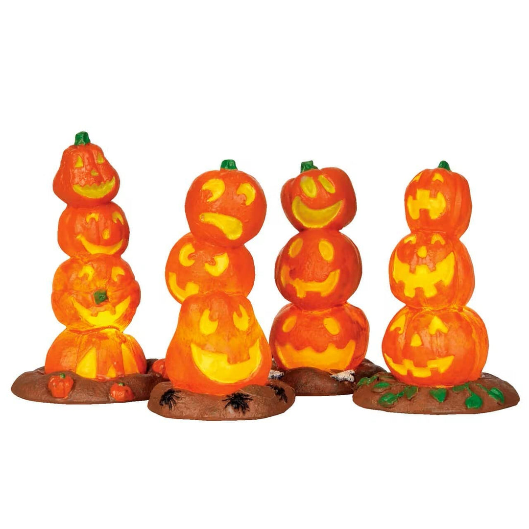 Lemax Spooky Town Kürbisstapel B/O, 4 Stück