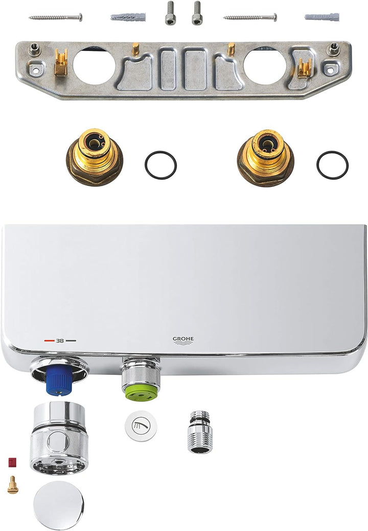 GROHE Grohtherm SmartControl - Thermostat-Brausebatterie (langlebige Oberfläche, Wandmontage, Sicher