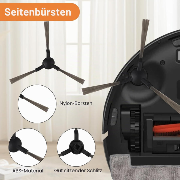Staubsauger-Ersatzteil-Set passend für MONSGA MS1 MAX Roboter-Staubsauger, Staubsaugerzubehör passen