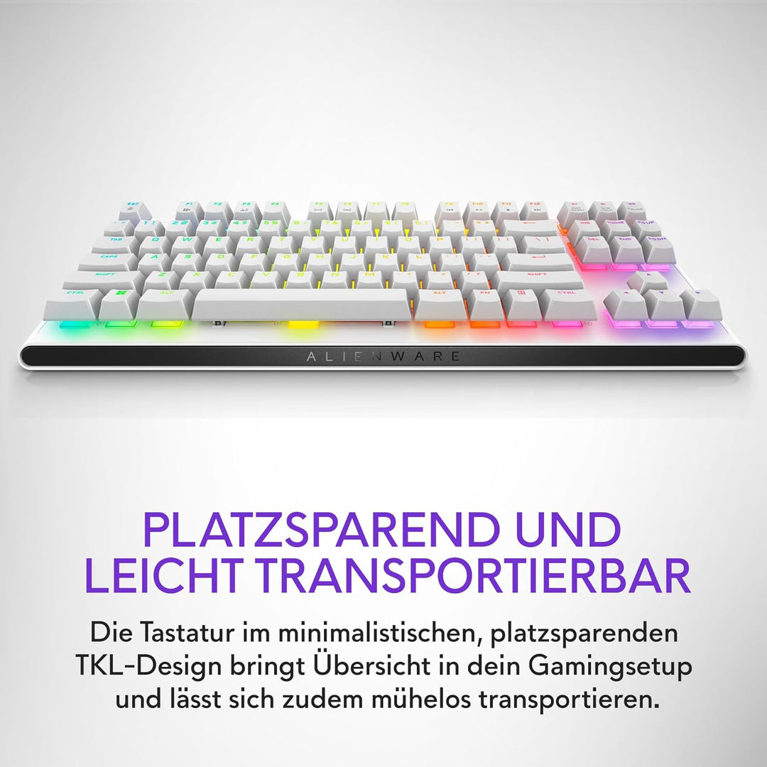 Alienware AW420K Tenkeyless Gamingtastatur - Mechanische Cherry MX Red Schalter, RGB-Beleuchtung (Al