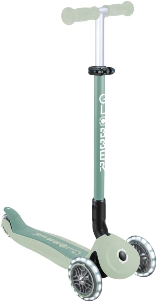 GLOBBER GO-UP Active Lights ECO 3in1 – Tretroller, Dreirad und Laufrad für Kinder – höhenverstellbar
