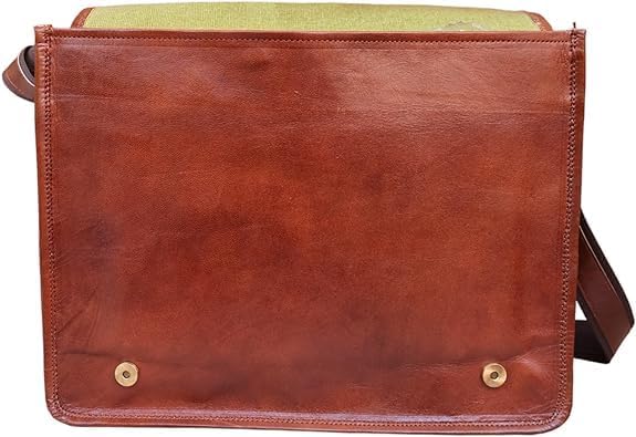 ALASKA EXPORTS Laptop-Umhängetasche, Vintage-Stil, echtes Leder, 40,6 und 45,7 cm 11 X 15 X 4 inch,