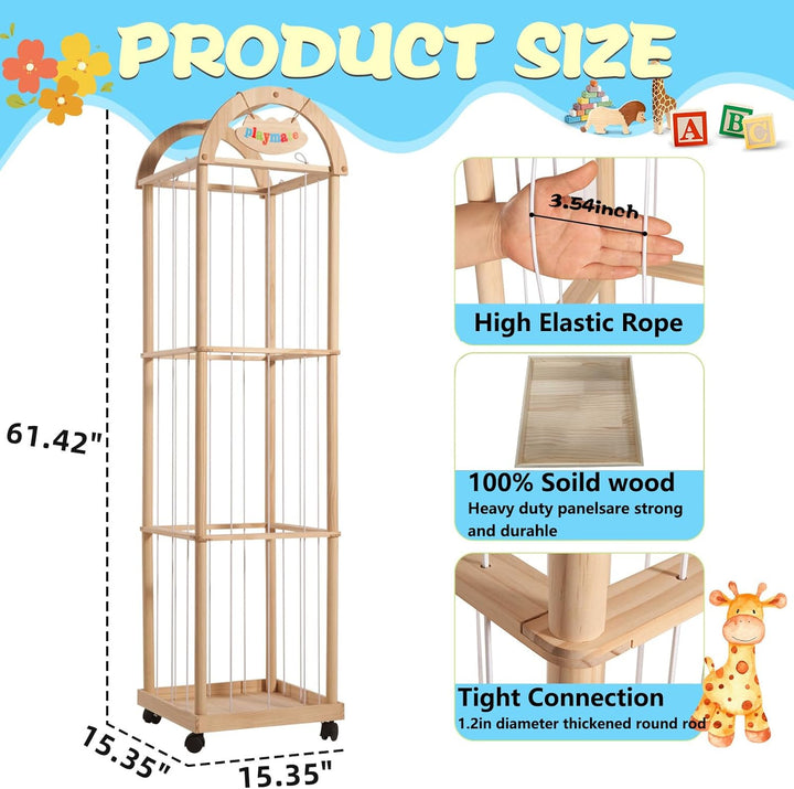 Stofftier-Aufbewahrungs-Organizer, Zoo-Spielzeughalter für Kinderzimmer, Spielzimmer, Schlafzimmer