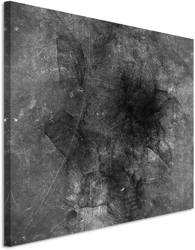 Sinus Art Abstrakt 1485-120x80cm SCHWARZ-Weiss Bilder - Wandbild Kunstdruck in XXL Format - Fertig A