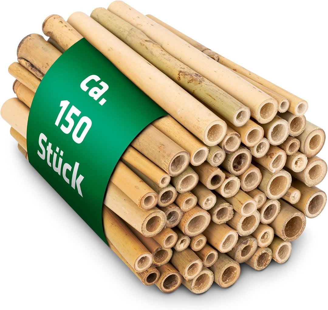 GARDIGO® Bambusröhrchen für Insektenhotel - 150 Stück - Bambus Niströhren für Wildbienen, Zubehör fü