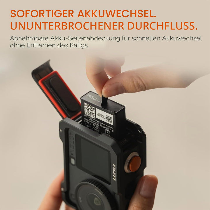 Tilta Action 6 Cage, Kamerakäfig-Basisset Kompatibel mit DJI Osmo Action 6 mit Schnellwechsel-Montag
