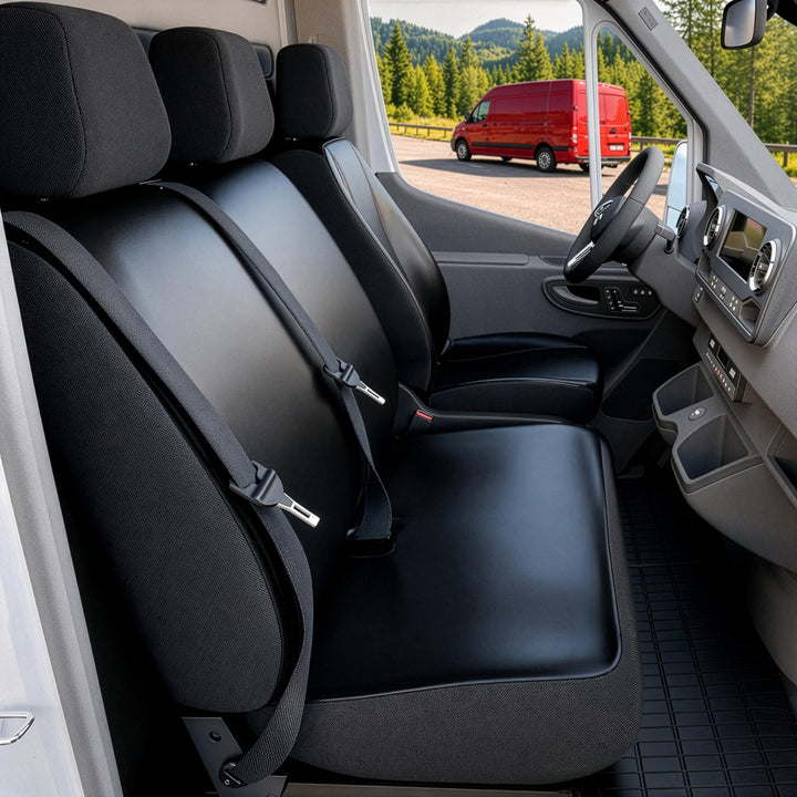 Walser Transporter Sitzbezüge Auto kompatibel mit Mercedes-Benz Viano/Vito, Einzel/Doppelbank, Auto
