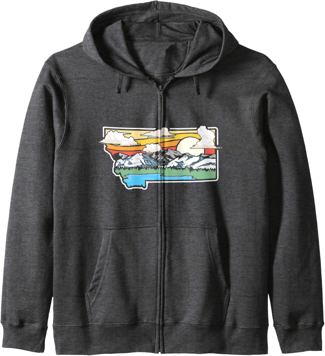 Vintage Montana Outdoors Retro Mountains & Nature Graphic Kapuzenjacke