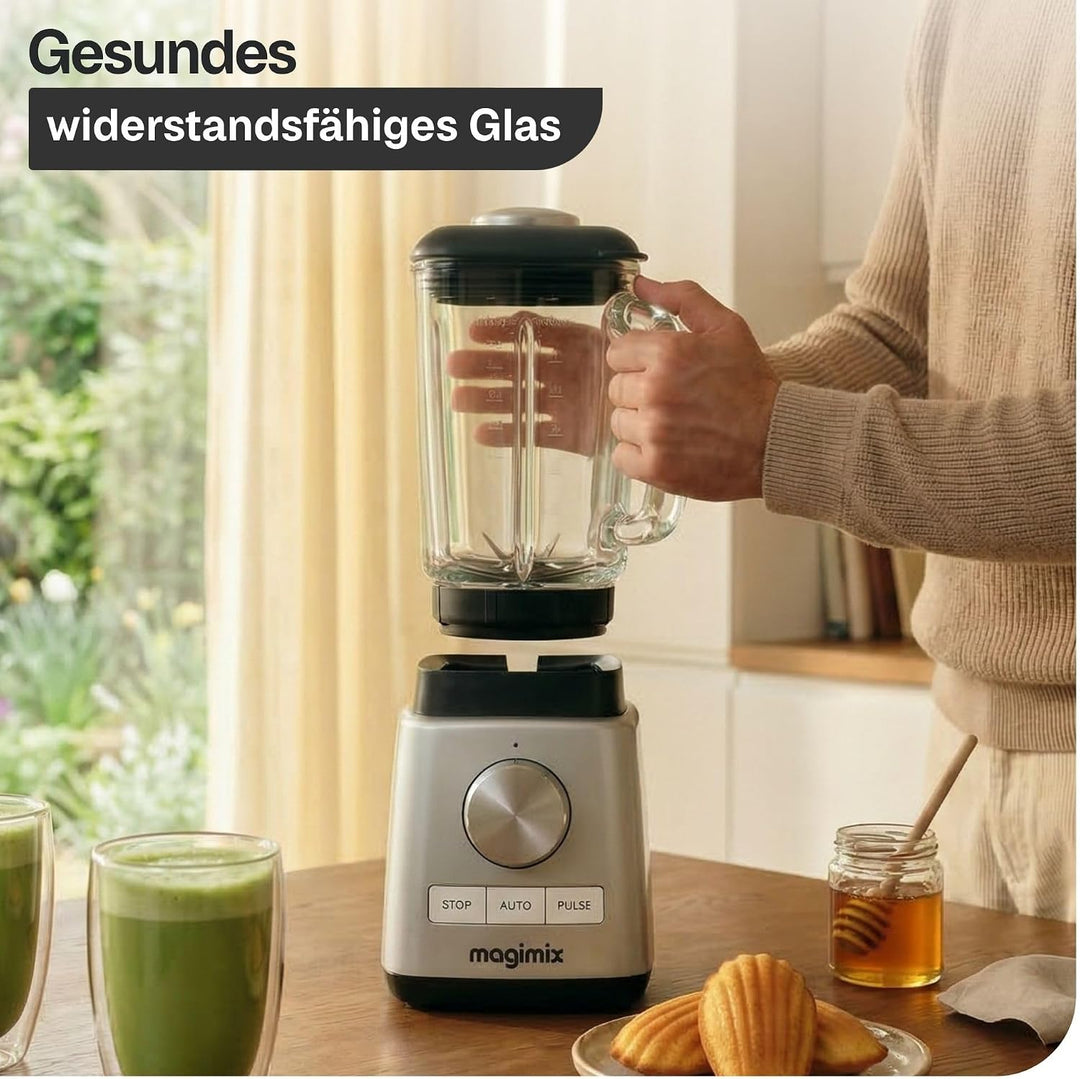 magimix Blender - Power 5 XL - Standmixer mit 1500W Motor, 2L Nutzkapazität, Glas-Krug aus Borosilik