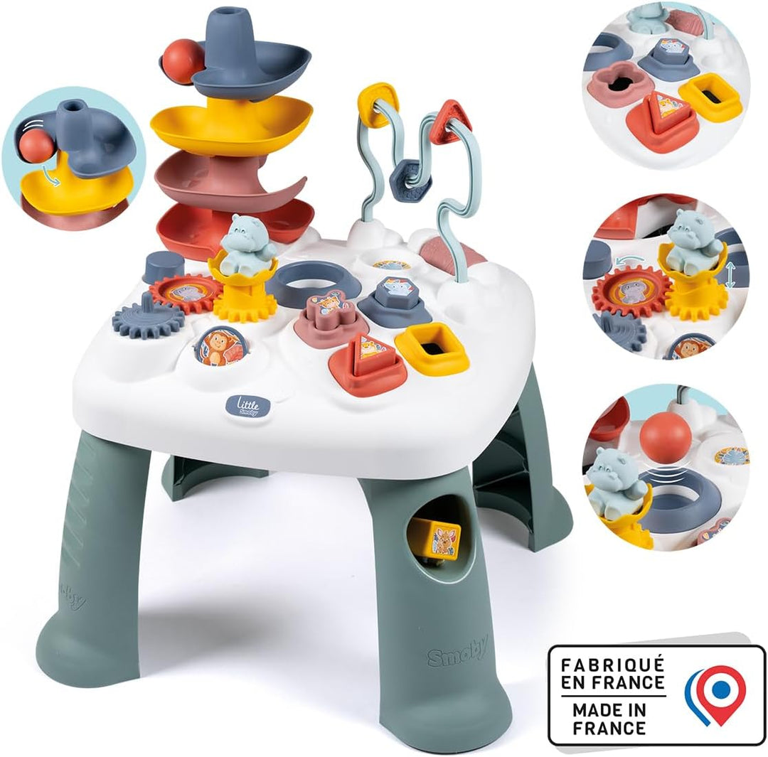 Smoby – Little Activity-Spieltisch – Aktivitätsspieltisch Motorikspielzeug mit Formen-Steckspiel, Ku