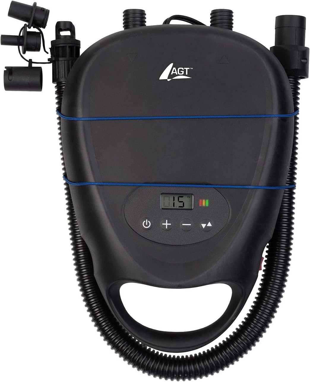 AGT SUP Pumpe: Elektrische Luftpumpe für SUP-Boards, 70 l/Min., 12 V, 1,38 bar/20 psi (Kompressor, 1