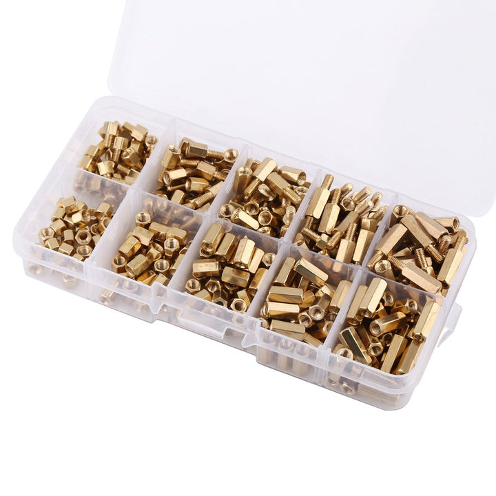 300pcs M3 Abstandshalter Distanzhülse Schrauben Messing StandOff Männliche Weibliche Hexe Spacers Fü