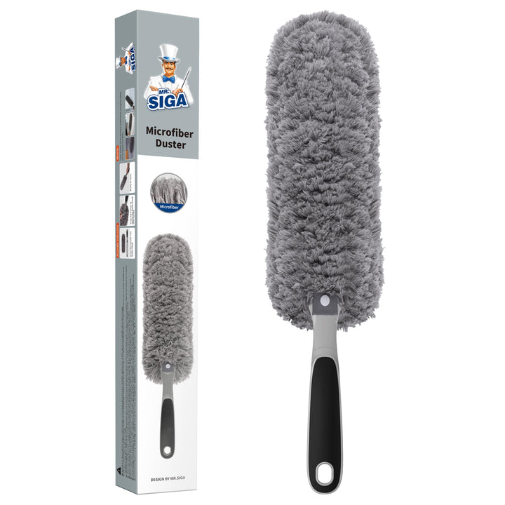 MR.SIGA Staubwedel, Mikrofasern Staubwischer, Staubbesen, Abwaschbares Staubtuch zur Reinigung