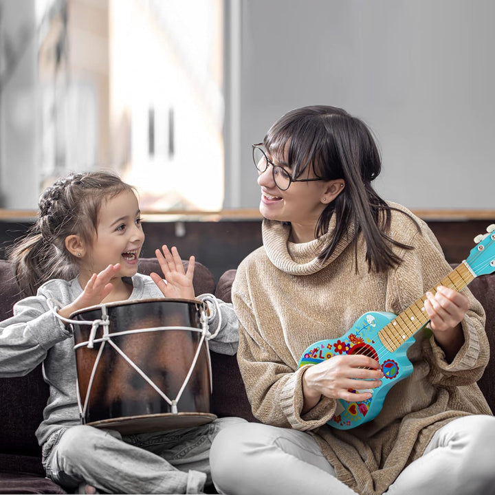 Hape Gitalele Flower-Power, Spielzeug Musikinstrument für Kinder ab 3 Jahre Mehrfarbig, Mehrfarbig