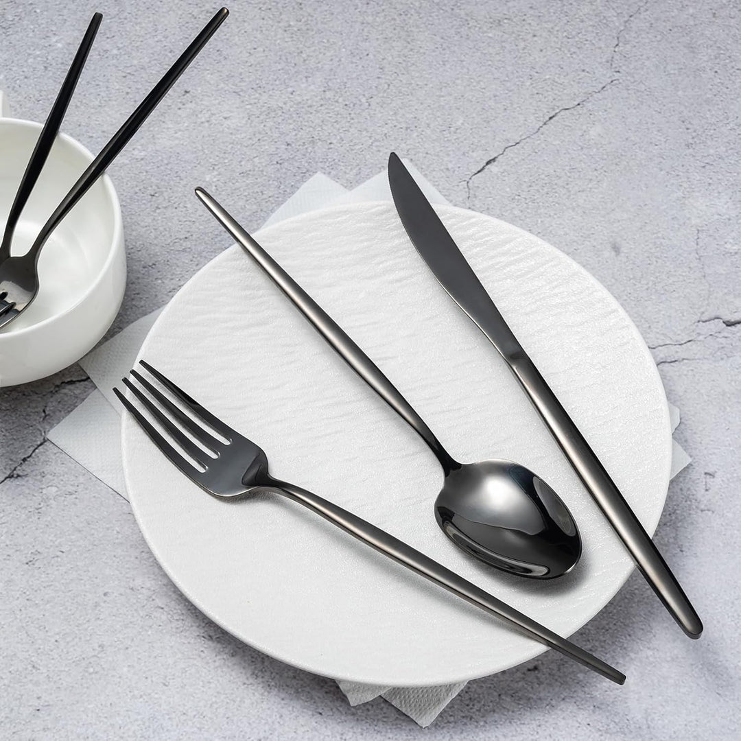 Besteck Set, LAZAHOME 30-teilig Besteckset für 6 Personen mit Messer Gabel Löffel, Edelstahl Essbest
