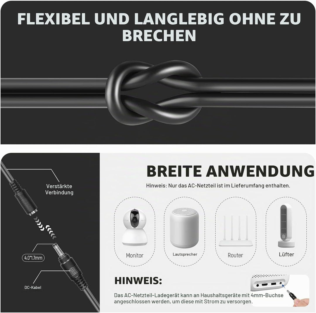NEEWER Virtueller Batterie mit AC/DC Koppler, ersetzt die Stromversorgung des EP~5B/EN~EL15, kompati