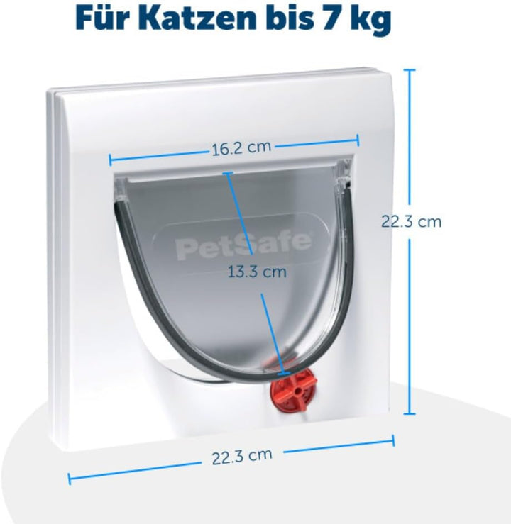 PetSafe Katzenklappe mit 4 Verriegelungsmöglichkeiten - Haustiertür für Katzen, Einfache Installatio