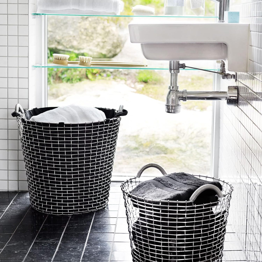 KORBO, 31030, Classic 65 Korb, Metallkorb, Handgeflochten, 65 Liter (Acid Proof Stainless)