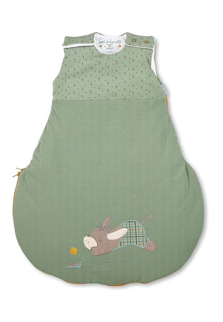 Sterntaler Baby Schlafsack Esel Emmilius, Jersey, Mittelgrün mit Applikation, Reissverschluss und Dr