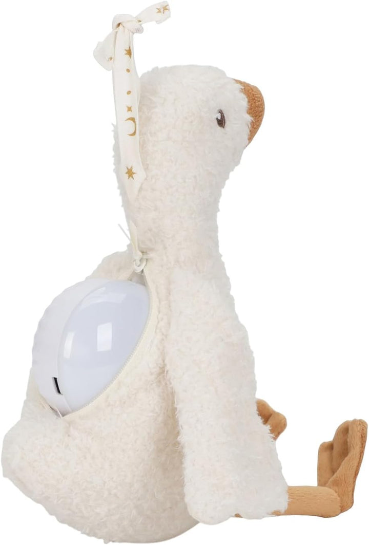 Little Dutch 8440 Kuscheltier mit Licht und Geräuschen Kleine Gans - Newborn Naturals weiss