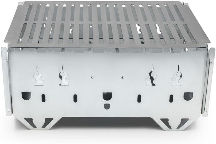 Hubo Zerlegbarer Tragbarer Grill – Kompakter Outdoor Campinggrill mit Spiesshalterungen & Tragetasch