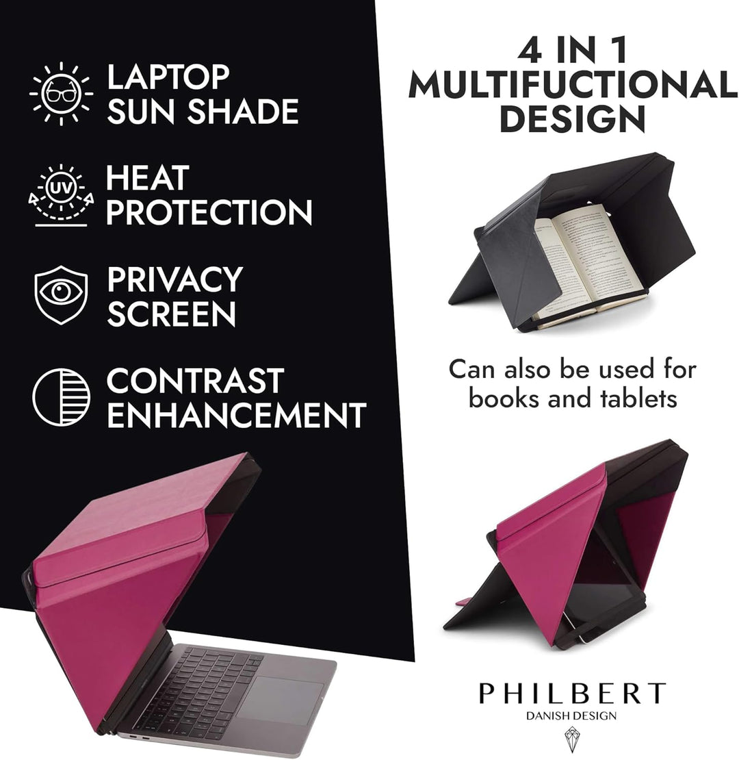 4 in 1 Laptop Screen Shade Lux Hood : Sonnenschutz | Datenschutz | Hitzeschutz | Kontrastverstärkung