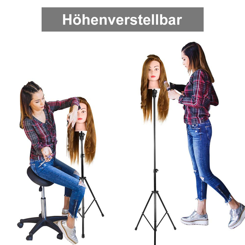 Cocoarm Übungskopf Ständer Perücken Ständer Halter Verstellbar Friseur Stativ Frisur Trainingsköpfe