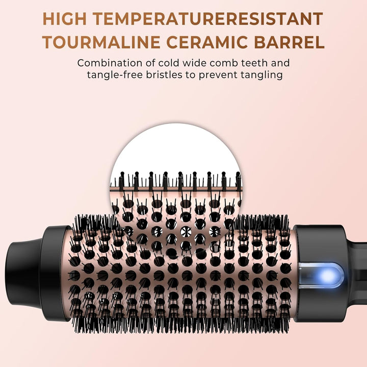 Thermal Brush Lockenbürste 3 in 1 Thermobürste 38mm, Lockenbürste LCD 120-200℃, Erhöhen Sie das Haar