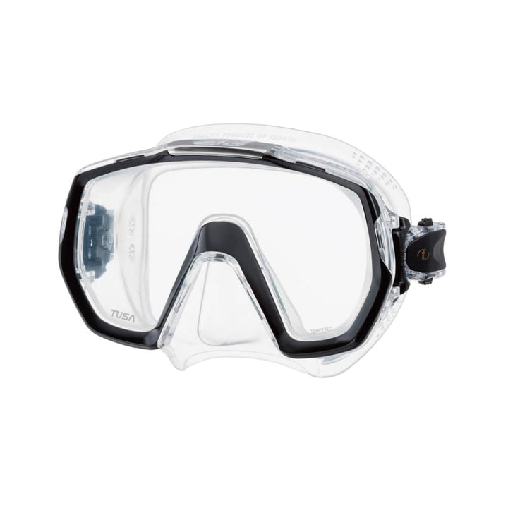 Tusa Freedom Elite - tauchmaske schnorchelmaske erwachsene profi M-1003 - schwarz silikon transparen