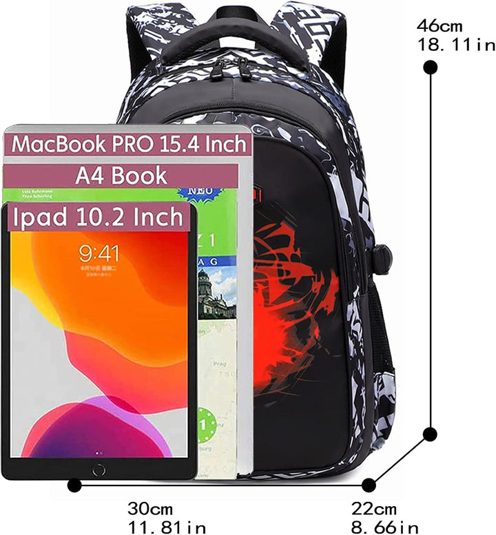 Asge Schulrucksack Jungen Teenager Schulranzen Mädchen 3 5 Klasse Ranzen Ergonomischem Kinder Fussba
